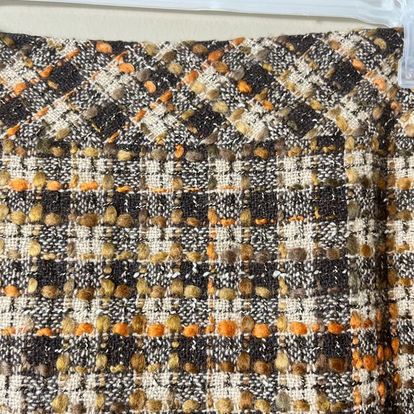 LOFT Petite 6/8 Wool Blend Tweed Skirt Suit Jacket Skirt Neutral Classic Chic - Picture 16 of 16